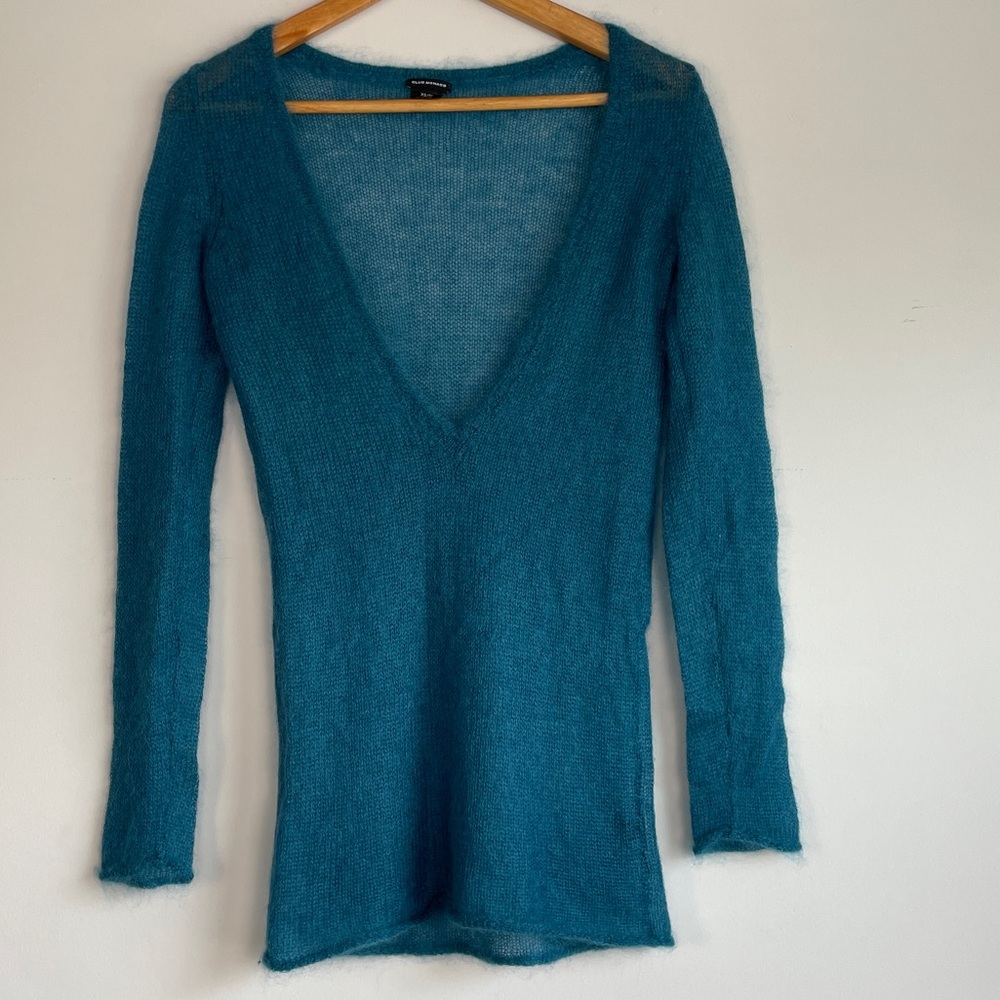 Club Monaco‎ Mohair Semisheer Long Sleeve Indie Ethereal Sweater Sz XS Whimsical
